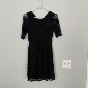 Wrapper Size Small Black Skater Dress